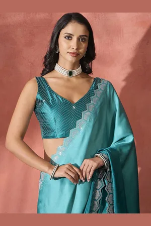 Sangria Women Embellished Party Wear Saree With Unstitched Blouse