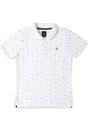 Allen Solly Boys Polka Dot Printed Polo Collar Cotton T-shirt
