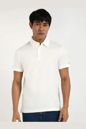 Tommy Hilfiger Men Solid Polo Collar Cotton Slim Fit T-shirt