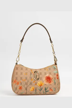 Elle Floral PU Structured Shoulder Bag