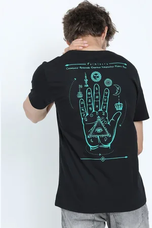 LocoMotive Men Graphic Printed Round Neck Cotton Slim Fit T-shirt