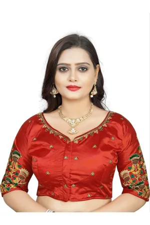 HERE&NOW Women Embroidered Saree Blouse