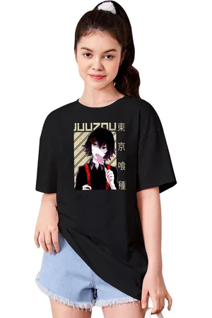 BAESD Girls Typography Printed Drop-Shoulder Sleeves T-shirt