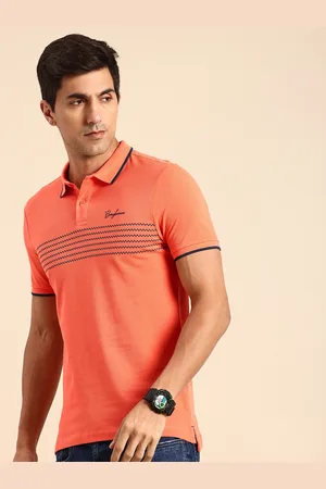 Being Human Pure Cotton Striped Polo Collar T-shirt