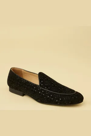 Manyavar Men Sequinned Loafer Style Ethnic Mojaris