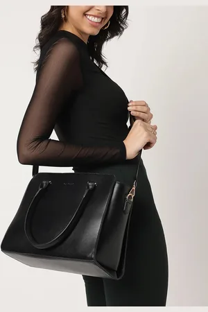Fastrack Women Structured Black Satchel Bag