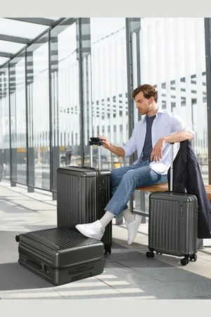 French Connection Set Of 3 Glanza Q5 360 Degree Rotation Hard-Sided Trolley Bags - 238L