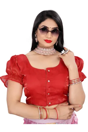 HERE&NOW Women Round Neck Saree Blouse