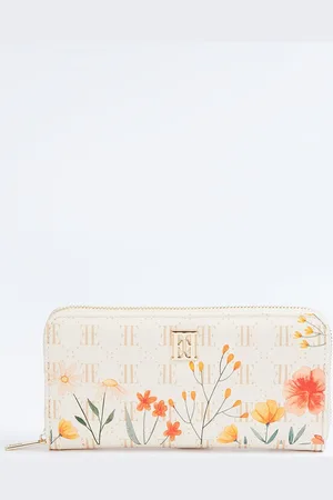 Elle Women Floral Printed Zip Around Wallet
