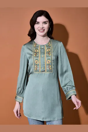 FUTURO REMOTO GIOIELLI Floral Yoke Design Kantha Work Kantha Work Kurti