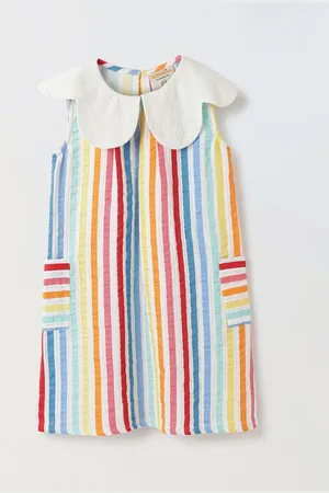 SPUNKIES Girls Striped Cotton A-Line Mini Dress