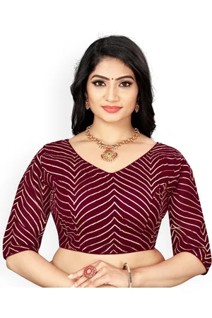 HERE&NOW Women Embroidered Gotta Patti Work Saree Blouse