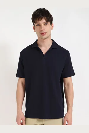 Calvin Klein Men Solid Polo Collar Cotton T-shirt