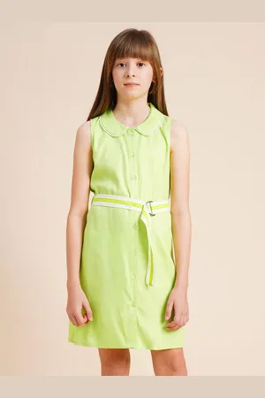 VERO MODA Girls Peter Pan Collar Shirt Above Knee Dress