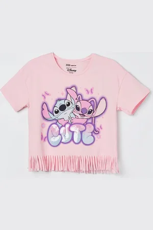 Lifestyle Girls Graphic Printed Round Neck Cotton T-shirt