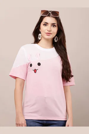 Raabta Fashion Women Round Neck Short Sleeves Top