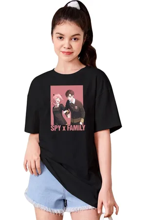 BAESD Girls Typography Printed Drop-Shoulder Sleeves T-shirt