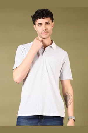 V-Mart Men Printed Polo Collar T-shirt
