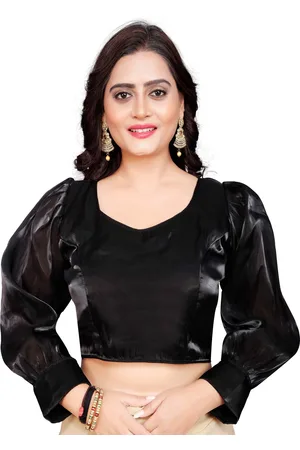 HERE&NOW Women V-Neck Plated Saree Blouse