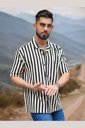 Maniac Men Comfort Opaque Striped Casual Shirt