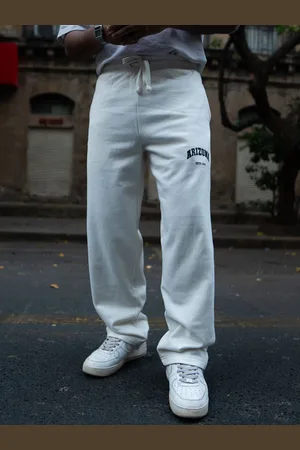 Powerlook Men Off-White Baggy Fit Track Pant