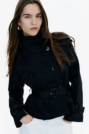H&M Women Short Twill Trench Coat