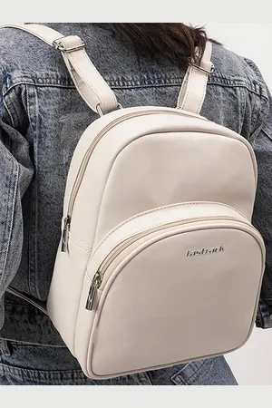 Fastrack Women Pearl White College Backpack Bag