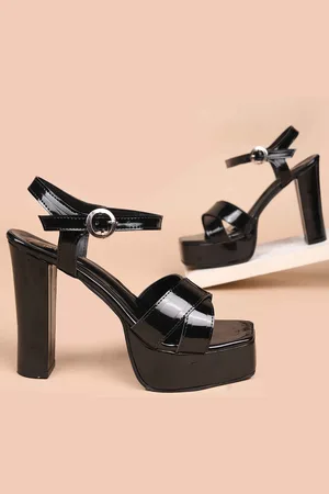 JM Looks Women Party Open Toe Platform Sandals with Buckles