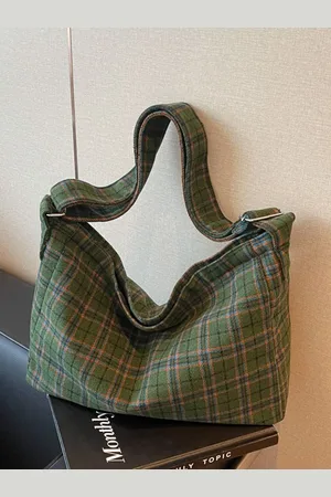 Stylecast Women Checked Shopper Tote Bag