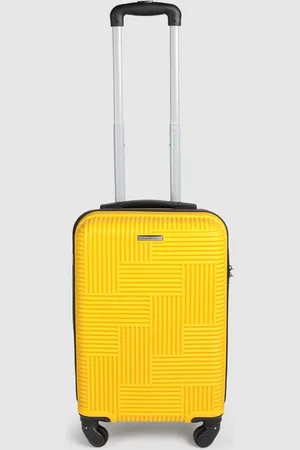 Teakwood Leathers Ladakh 360-Degree Rotation Textured Hard Cabin Size Trolley Bag - 38L