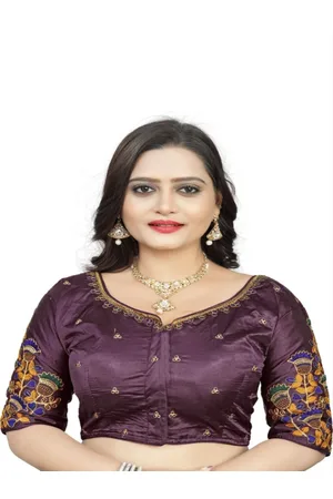 HERE&NOW Women Embroidered Saree Blouse