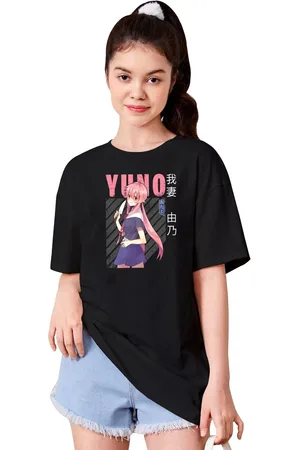 BAESD Girls Typography Printed Drop-Shoulder Sleeves T-shirt