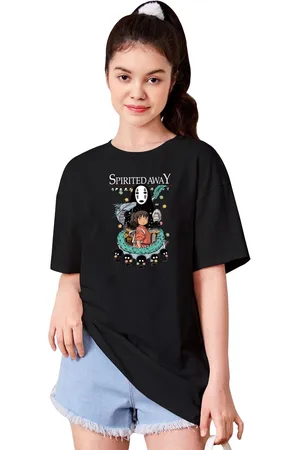 BAESD Girls Typography Printed Drop-Shoulder Sleeves T-shirt