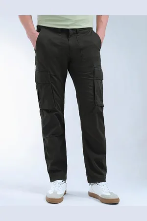 Flying Machine Men Relaxed Loose Fit Cargos Trousers
