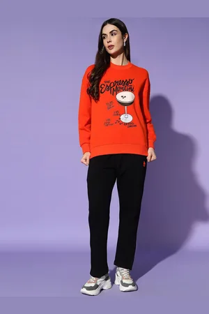 GRIFFEL Printed Round Neck Oversized Tracksuits
