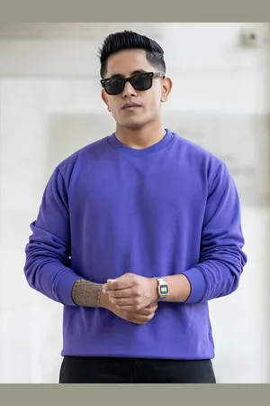 Powerlook Men Solid Round Neck Cotton T-shirt