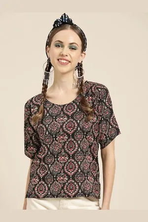 DressBerry Women Ethnic Motifs Printed Cotton Top