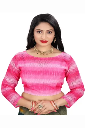 HERE&NOW Women Round Neck Saree Blouse