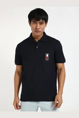 Tommy Hilfiger Men Solid Polo Collar Cotton T-shirt