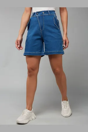 DOLCE CRUDO Women Relaxed Fit Denim Shorts
