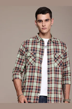 Roadster Men Checked Pure Cotton Casual Shirt