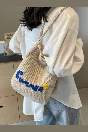 Stylecast Women Textured Bucket Cotton Tote Bag