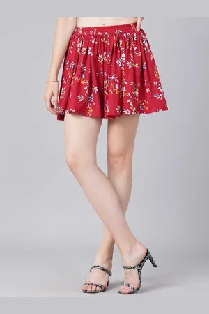 Moda Rapido Women Printed A-Line Slip-On Mini Skirt