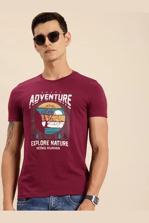 Being Human Pure Cotton Typography Printed T-shirt
