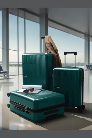 French Connection Set Of 3 Glanza Q10 360 Degree Rotation Hard-Sided Trolley Bags - 238L