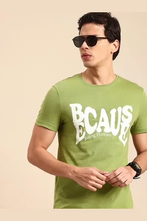 Being Human Typography Printed Pure Cotton T-shirt