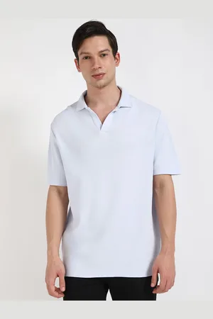 Calvin Klein Men Solid Polo Collar Cotton T-shirt