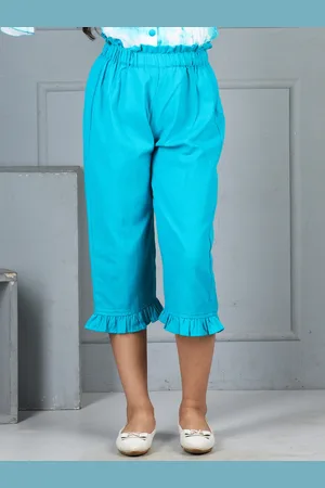 Cutiekins Girls Cotton Mid-Rise Capris