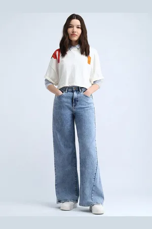 Flying Machine Women Relaxed Fit High-Rise Light Fade Stretchable Jeans