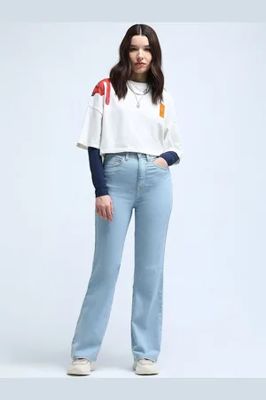 Flying Machine Women Bootcut High-Rise Light Fade Stretchable Jeans